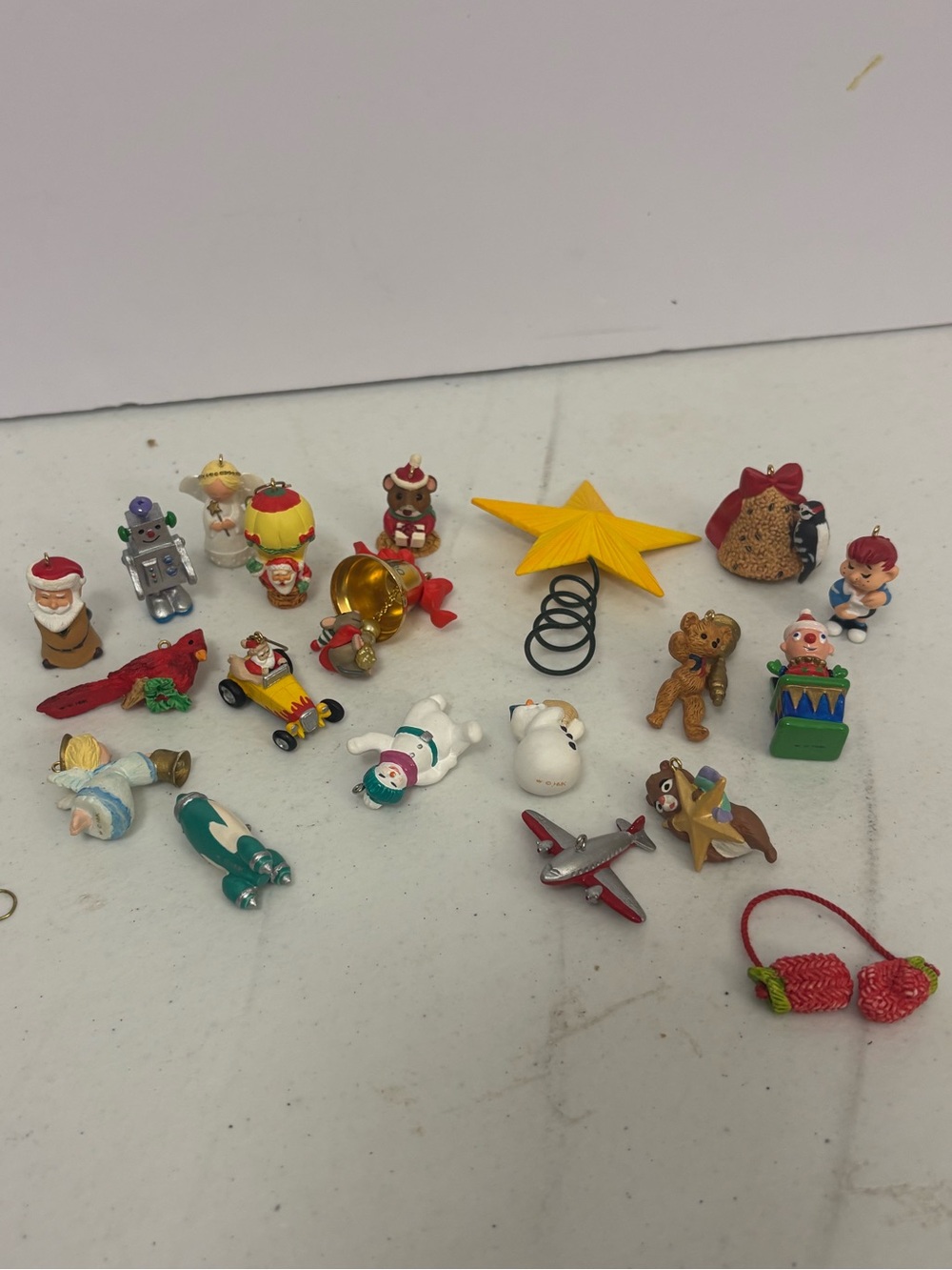 Hallmark Merry Miniatures Christmas Figurines Lot of 20 Tree Topper Snowman Bell